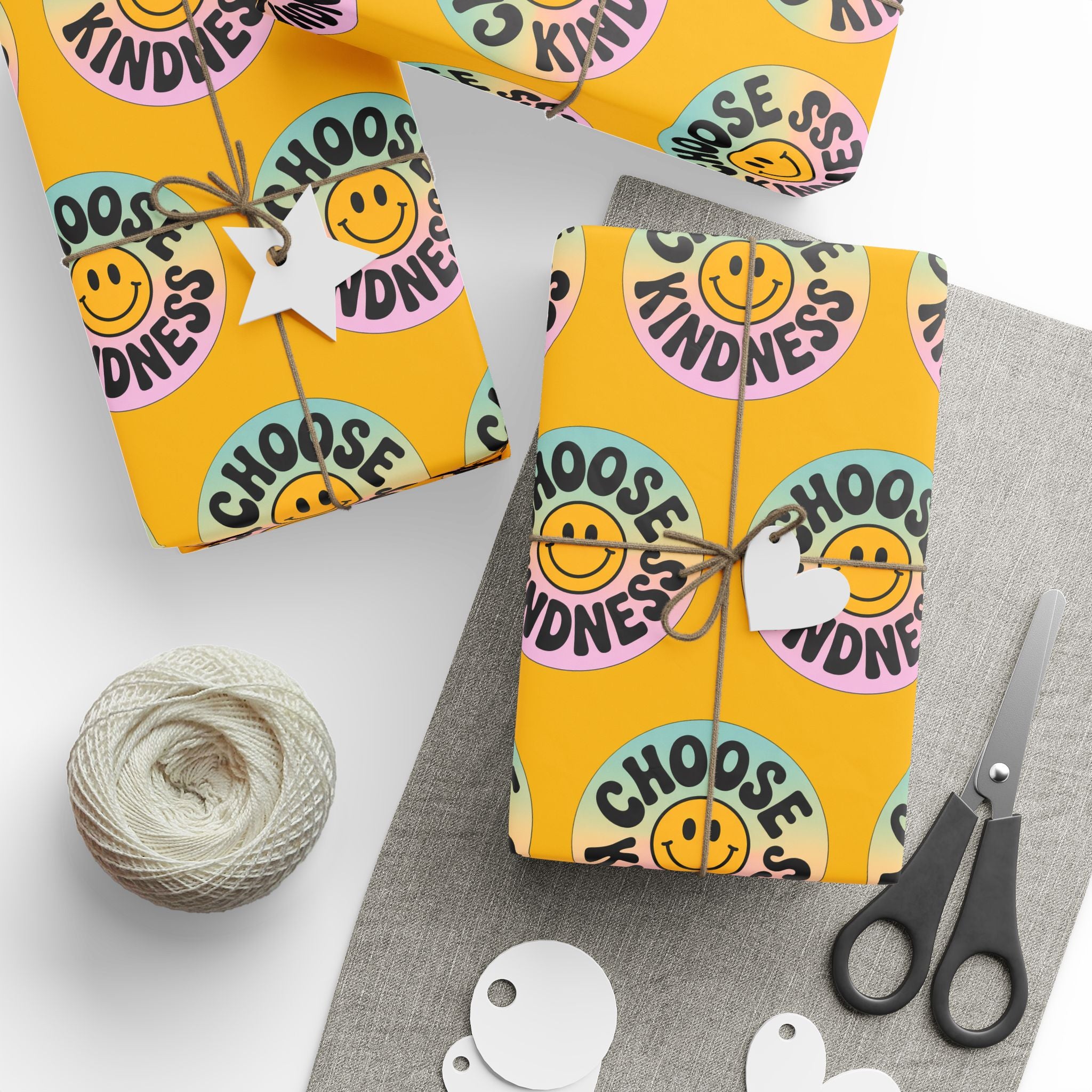 Yellow Choose Kindness Wrapping Papers