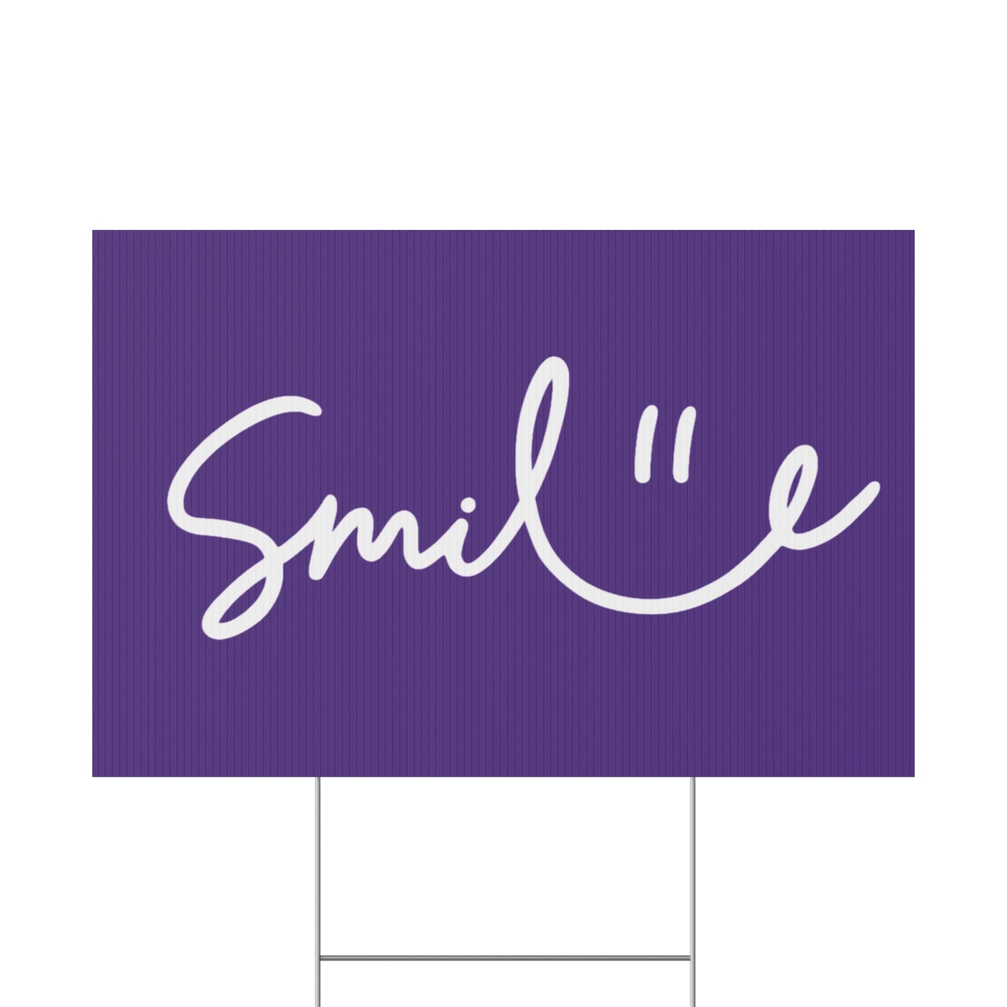 Purple Smile Yard Sign