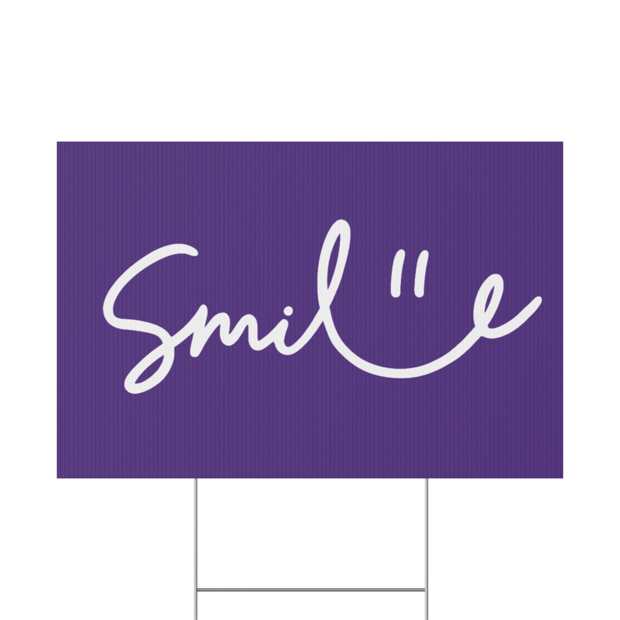 Purple Smile Yard Sign