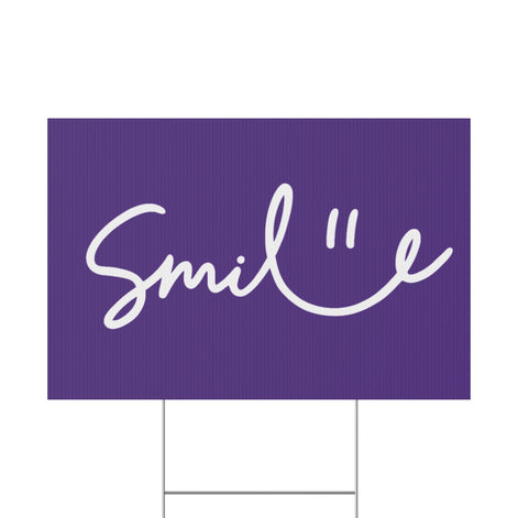 Purple Smile Yard Sign