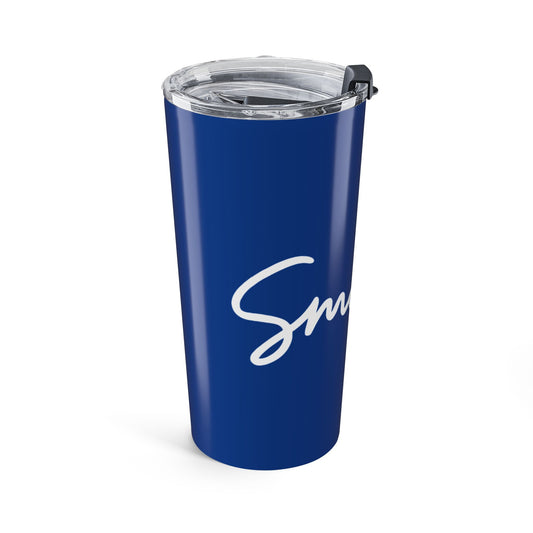 Dark Blue/White Smile 20oz Tumbler - Customizable Drinkware for Every Occasion