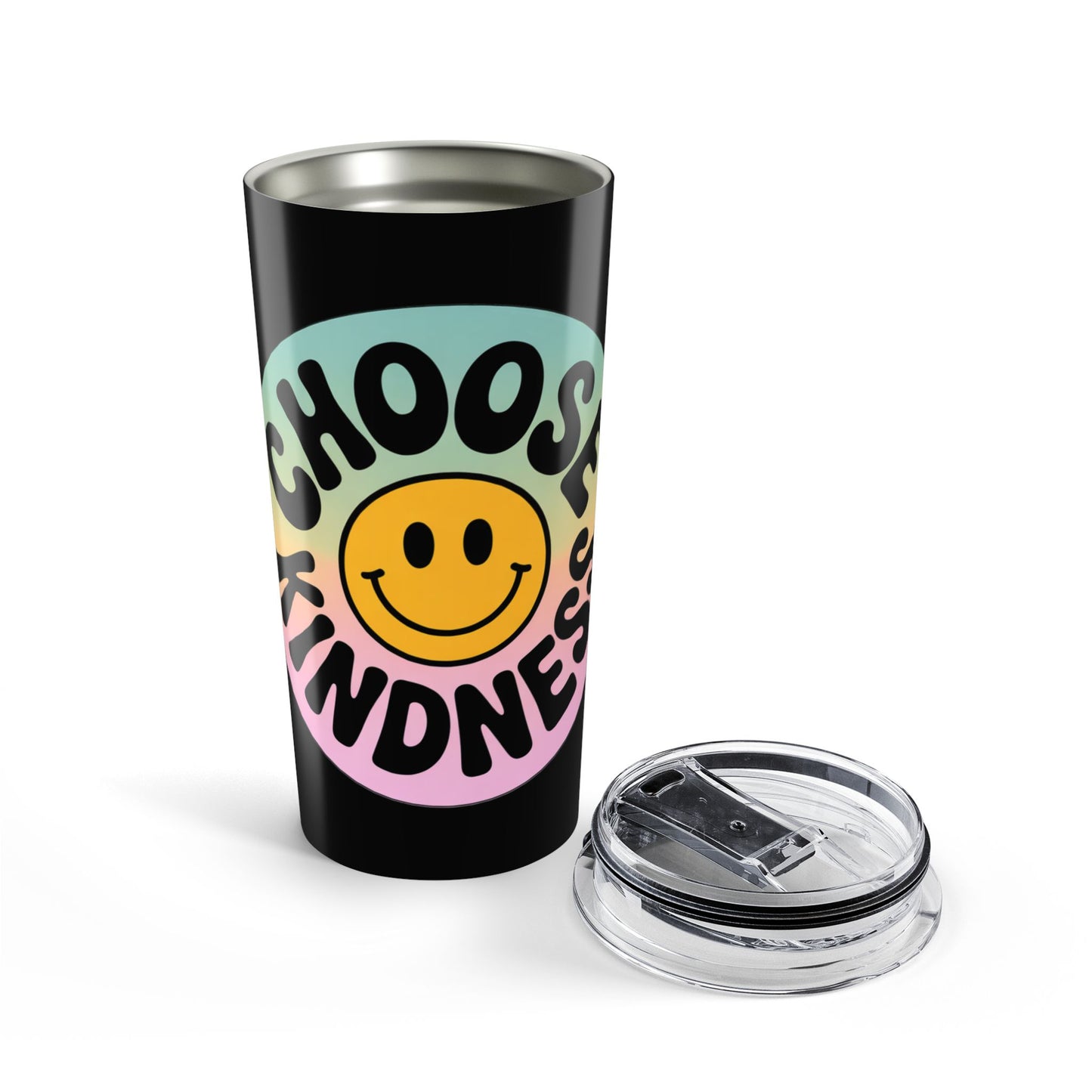 Black Choose Kindness Tumblers – 20oz Travel Mugs for Positive Vibes