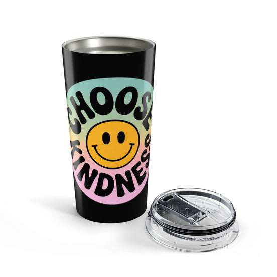 Black Choose Kindness Tumblers – 20oz Travel Mugs for Positive Vibes