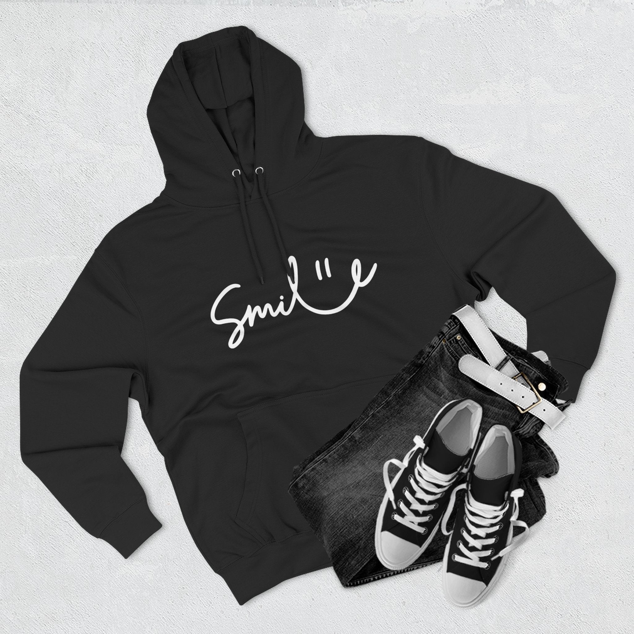 Smile Fleece Hoodie - Cozy and Stylish Pullover for Everyday Comfort