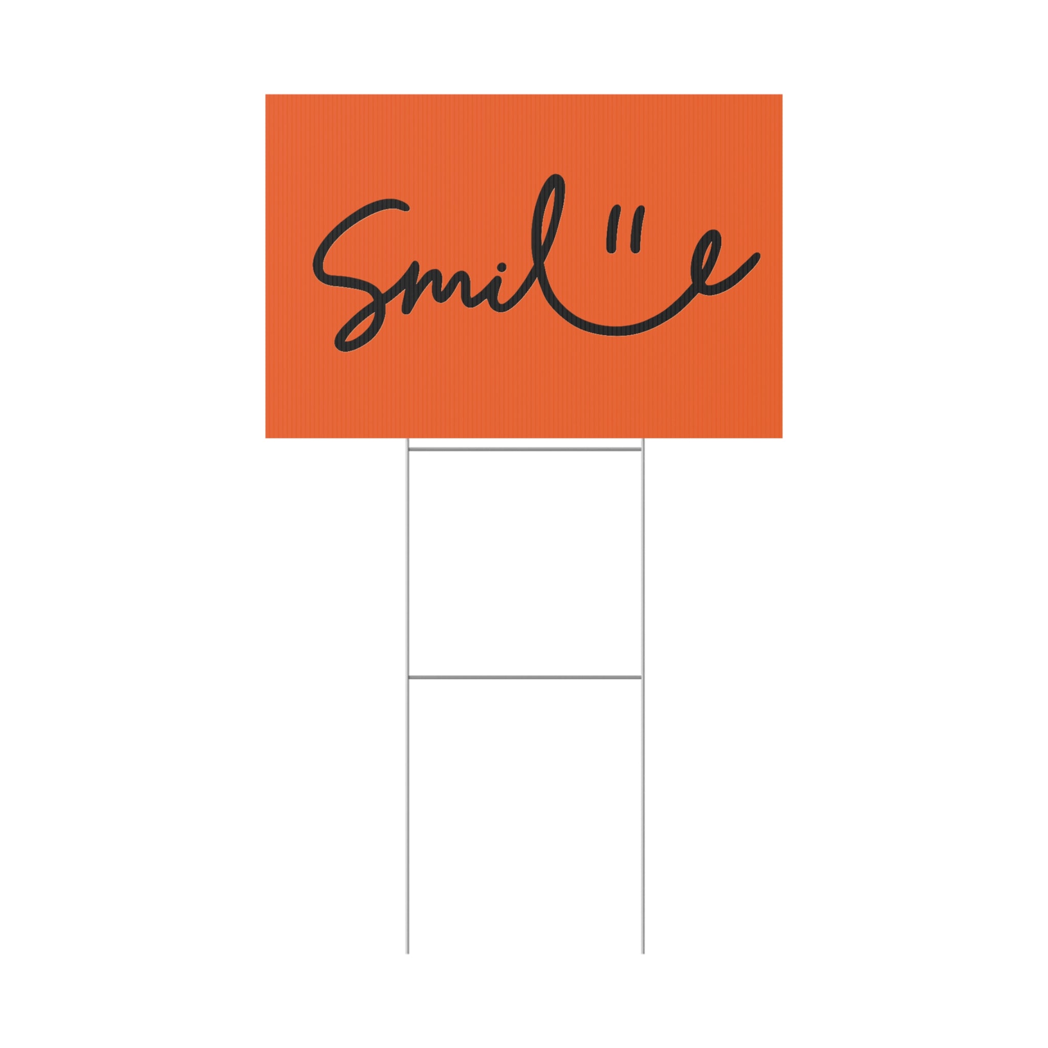 Orange Smile Yard Sign