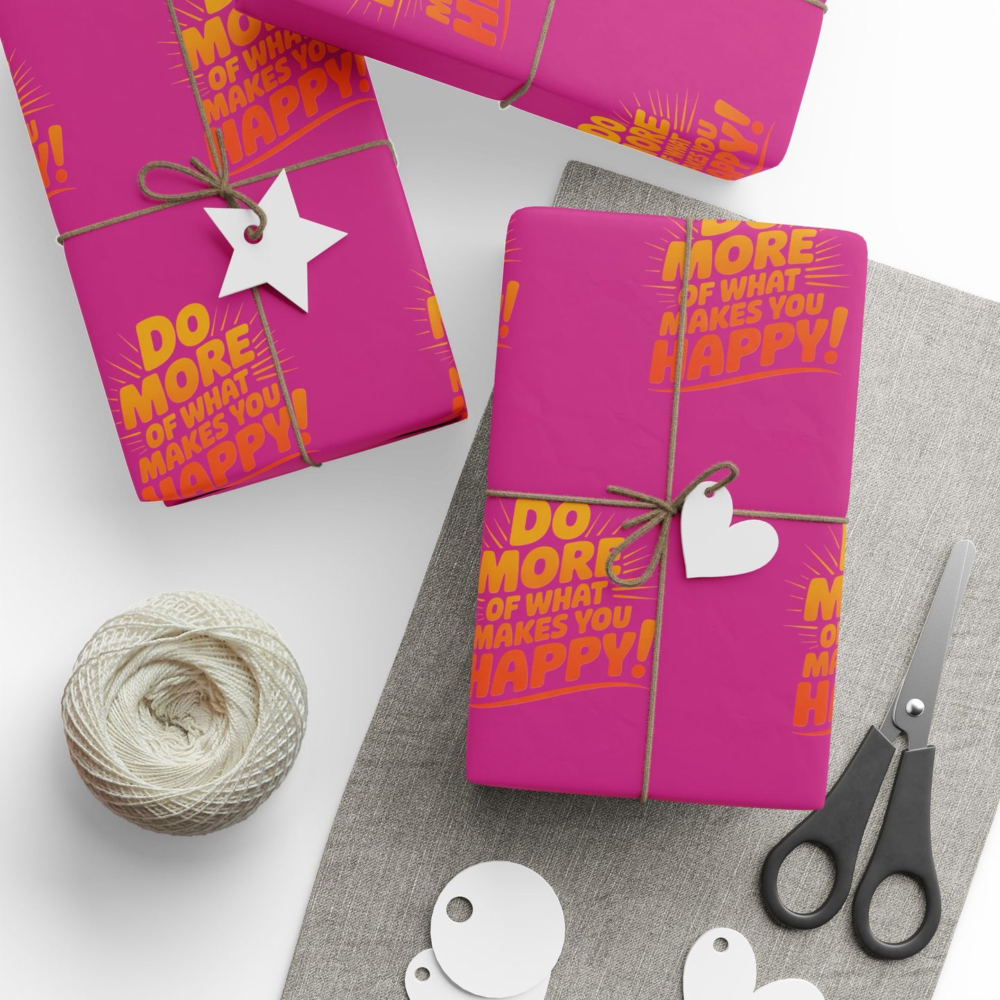 Wrapping Paper — 'Do More of What Makes You Happy' Gift Wrap