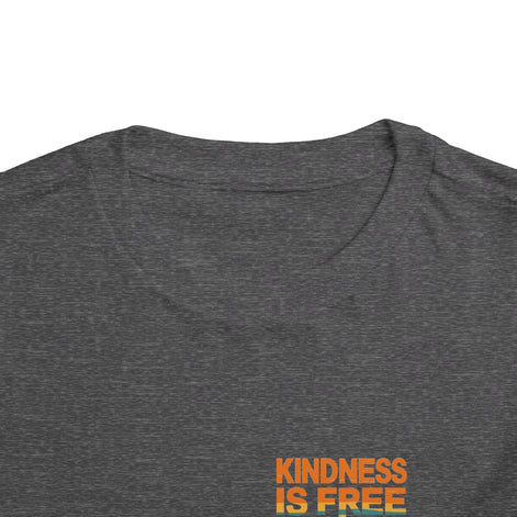 Toddler Short Sleeve Tee - Kindness Is Free Peace Design