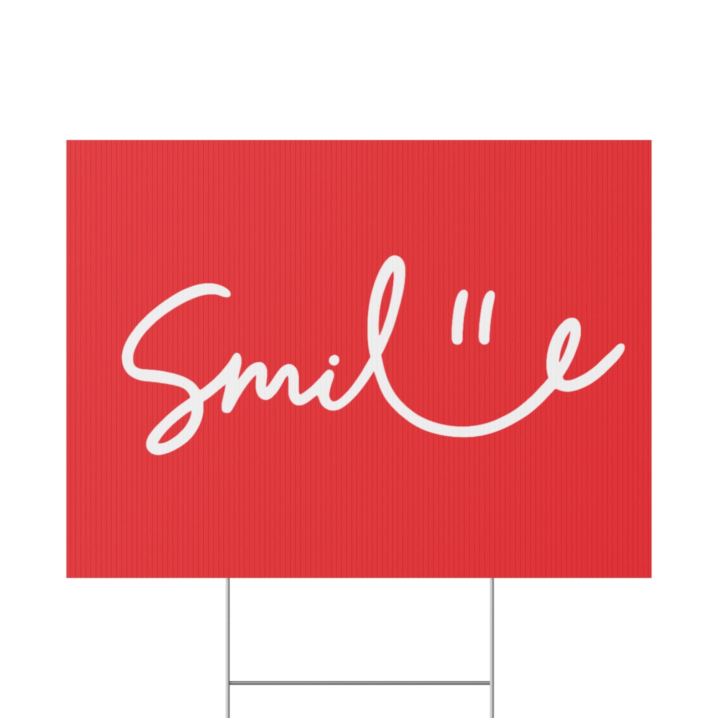 Red Smile Yard Sign
