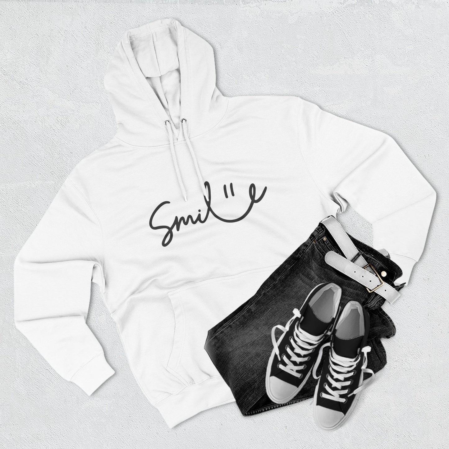Smile Fleece Hoodie - Cozy and Stylish Pullover for Everyday Comfort
