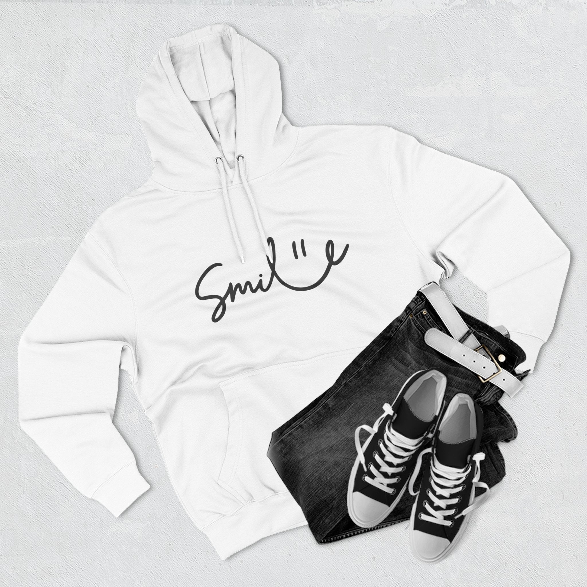 Smile Fleece Hoodie - Cozy and Stylish Pullover for Everyday Comfort