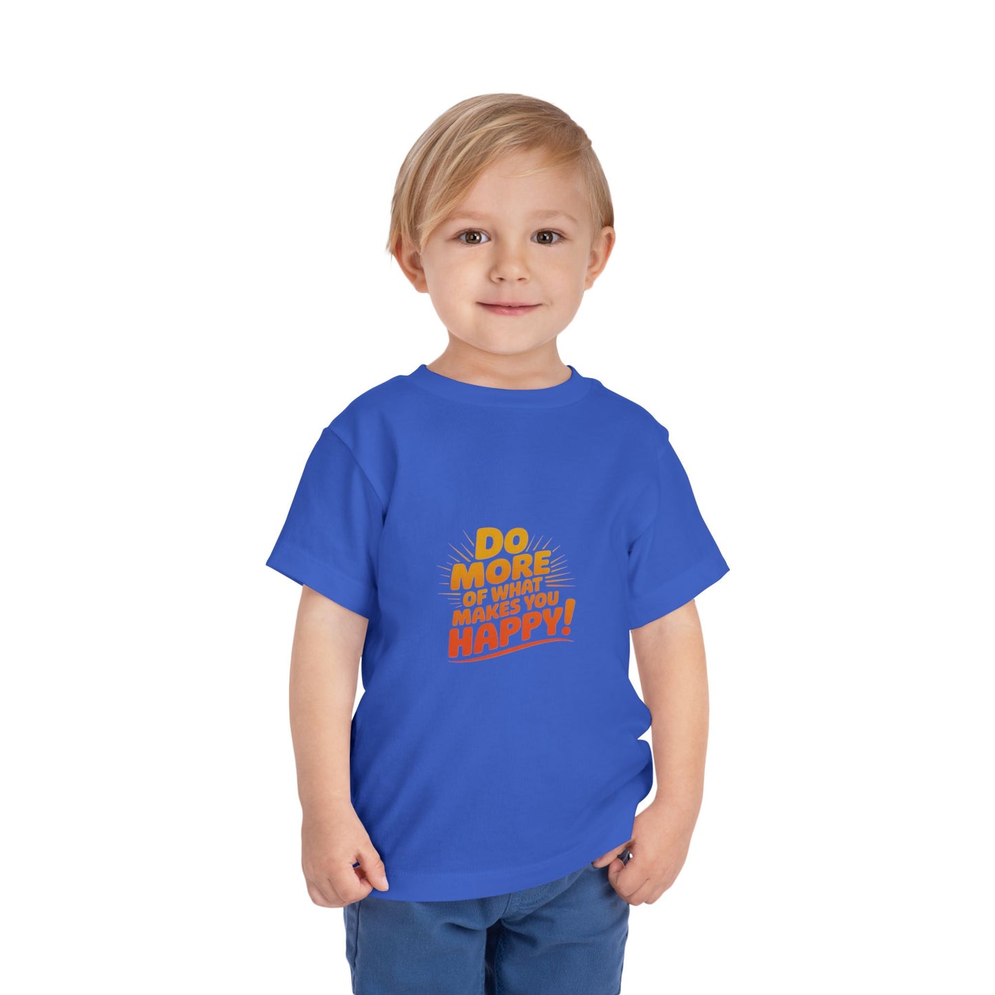 Toddler Tee — "Do More of What Makes You Happy" Retro Sunshine Kids T‑Shirt