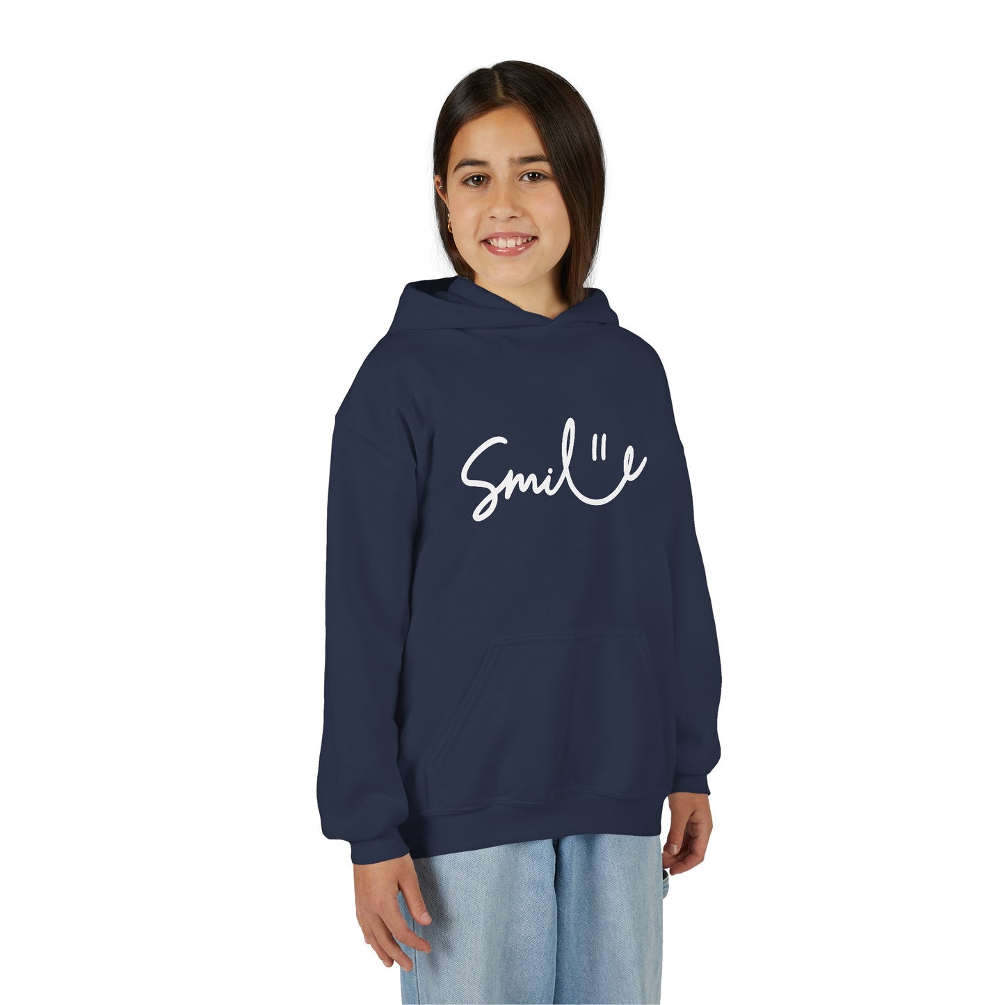 Smile Youth Heavy Blend Hoodie - Cozy, Cheerful Sweatshirt for Kids