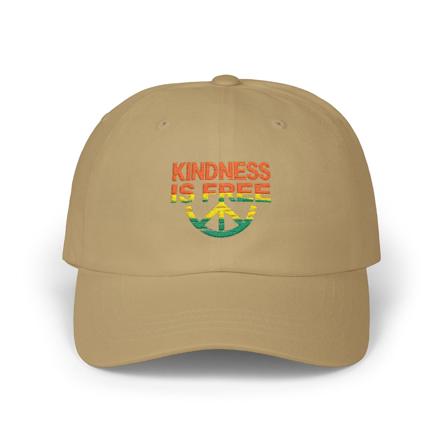 "Kindness Is Free" Peace Sign Embroidered Hat