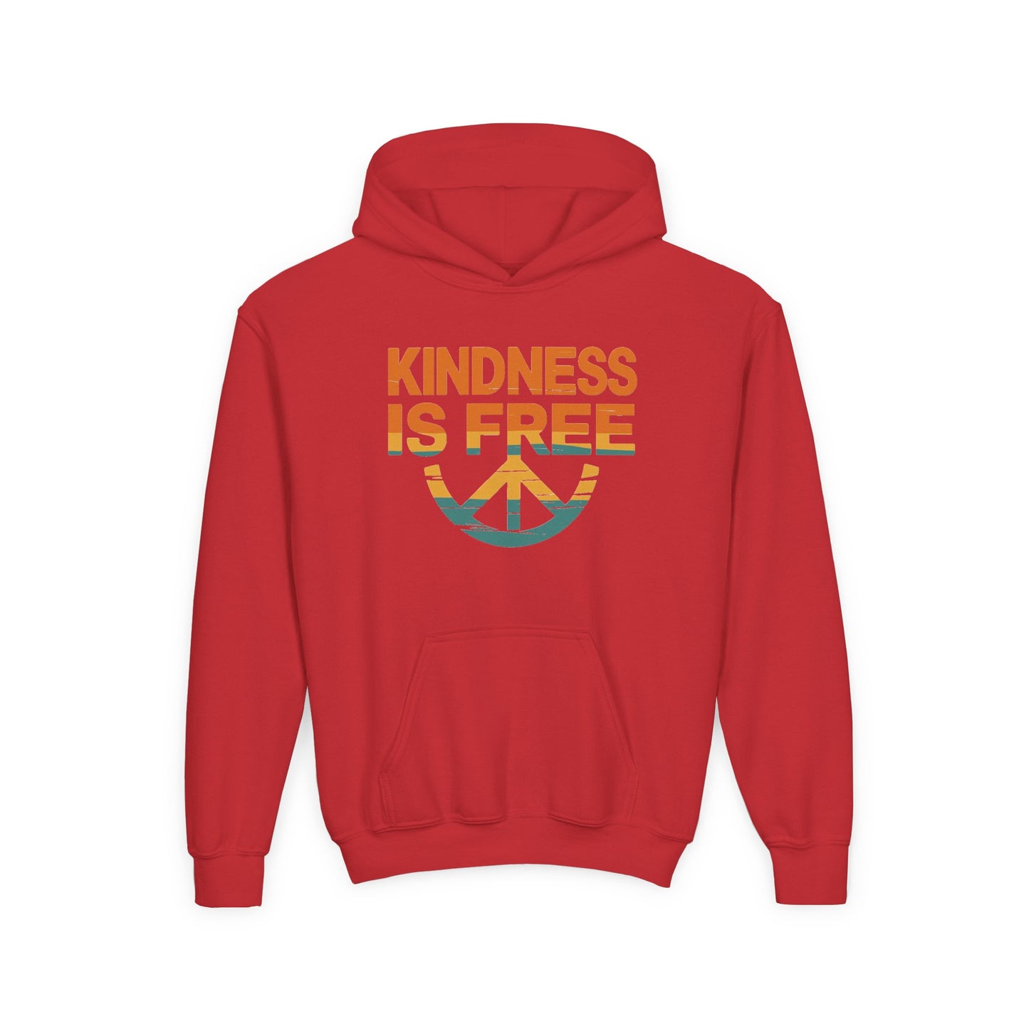 Kindness Is Free Youth Hoodie - Inspirational Heavy Blend Sweatshirt