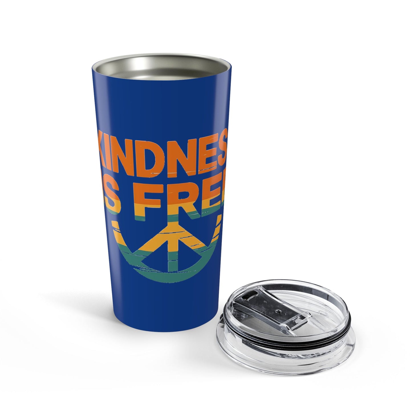 20oz Kindness Is Free Tumbler - Inspiring Quote Travel Mug