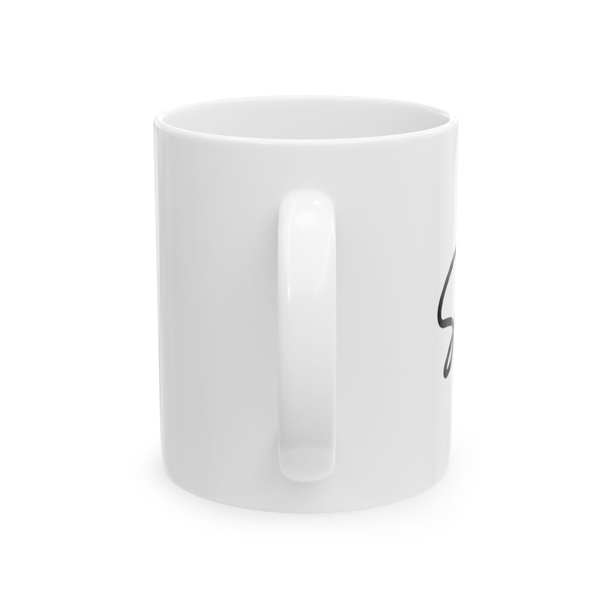 White/Black Smile Ceramic Coffee Mug - 11oz & 15oz