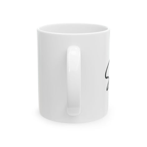 White/Black Smile Ceramic Coffee Mug - 11oz & 15oz