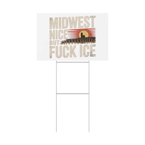 Midwest Nice But Fuck Ice Farmhouse Sunset Design