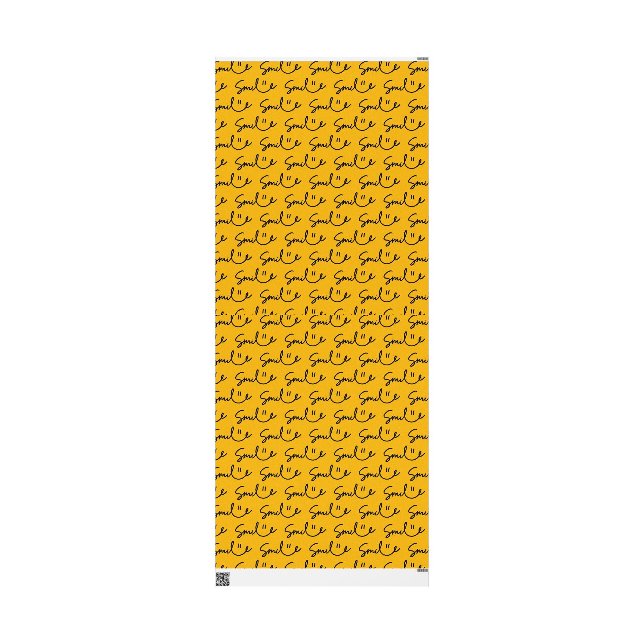 Yellow/Black Smile Stylish Gift Wrapping Paper for Any Occasion