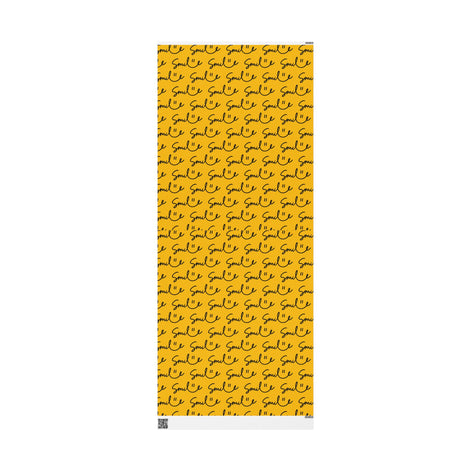 Yellow/Black Smile Stylish Gift Wrapping Paper for Any Occasion