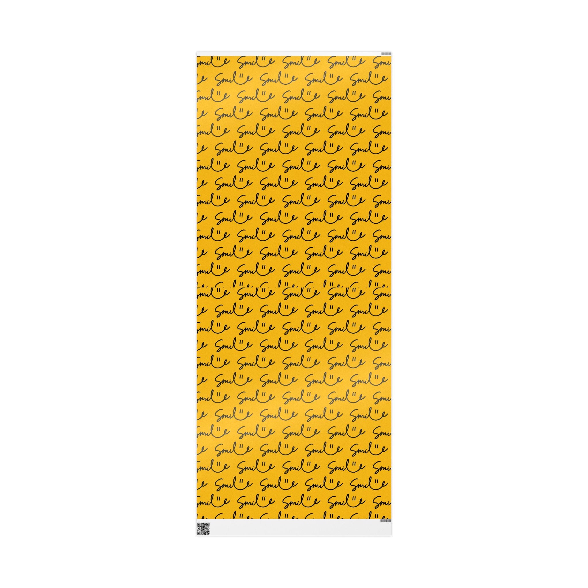 Yellow/Black Smile Stylish Gift Wrapping Paper for Any Occasion