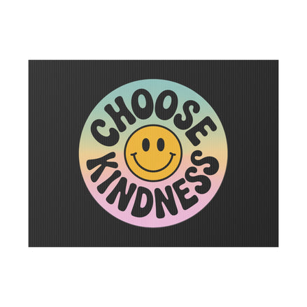 Black Joyful Choose Kindness Plastic Yard Sign