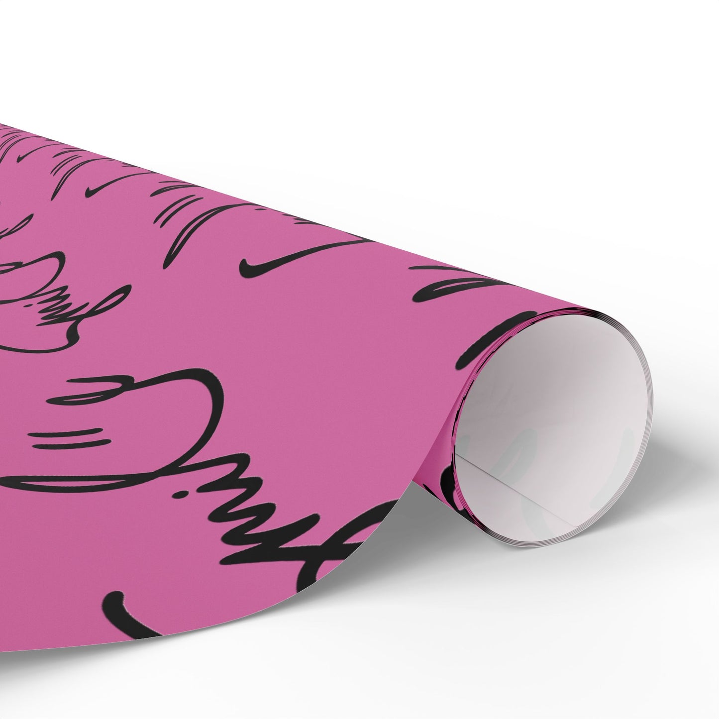 Light Pink/Black Smile Stylish Gift Wrapping Paper for Any Occasion