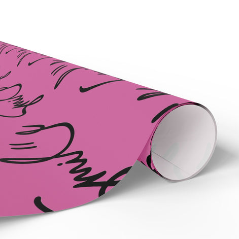Light Pink/Black Smile Stylish Gift Wrapping Paper for Any Occasion