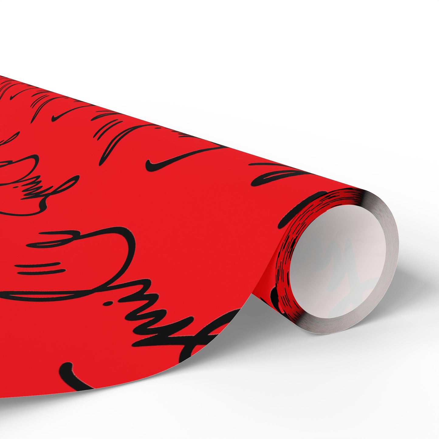 Red/Black Smile Stylish Gift Wrapping Paper for Any Occasion