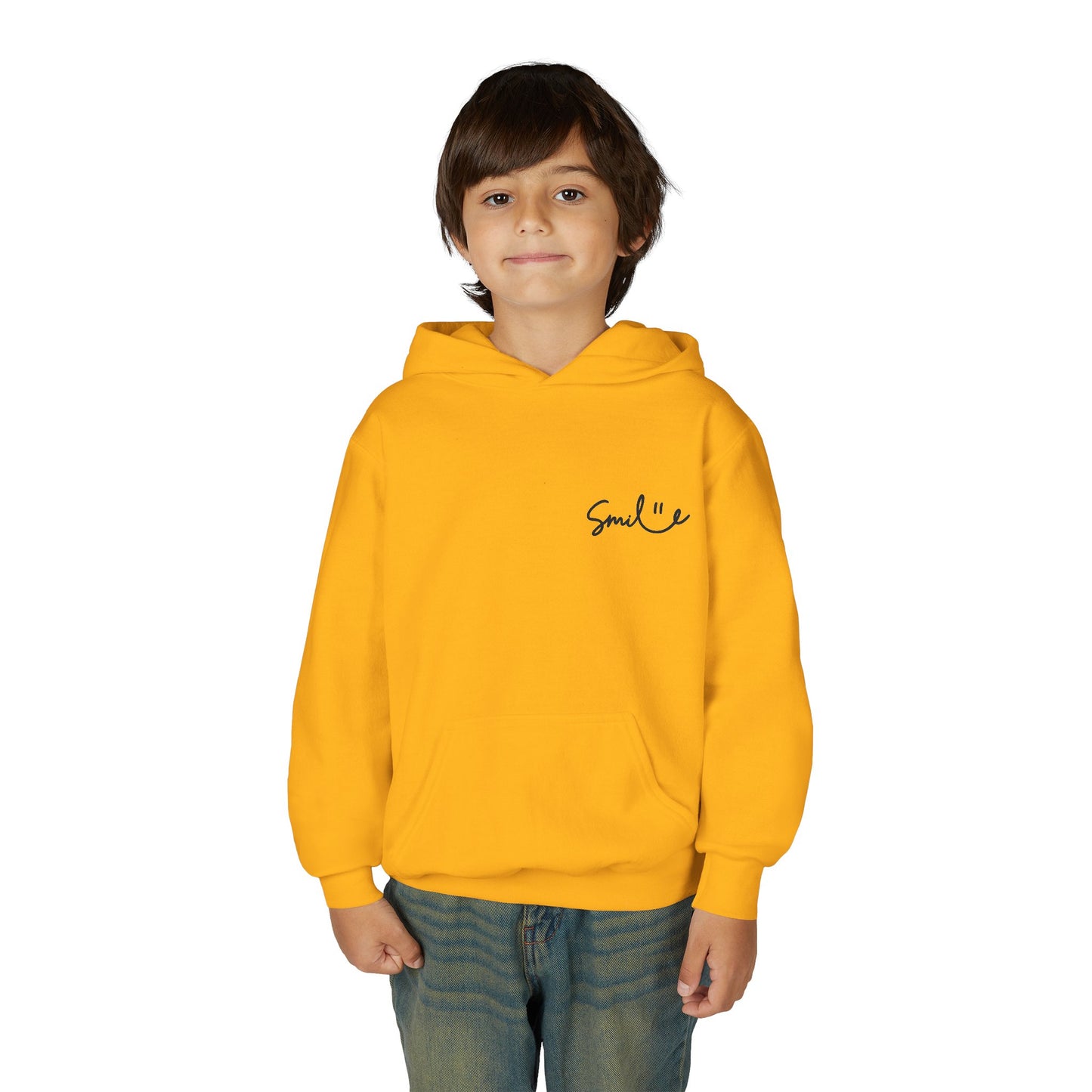 Smile Youth Hoodie - Cozy Heavy Blend Sweatshirt for Kids