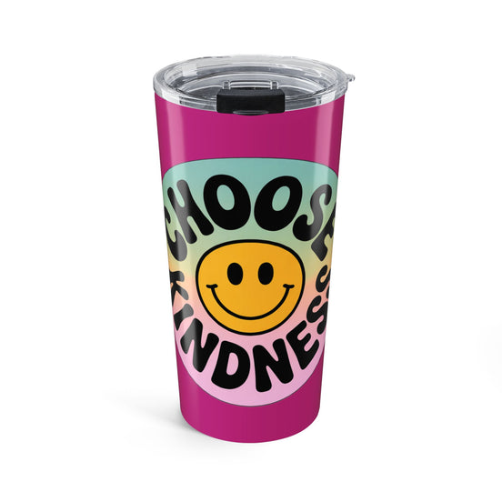 Light Pink Choose Kindness Tumblers – 20oz Travel Mugs for Positive Vibes