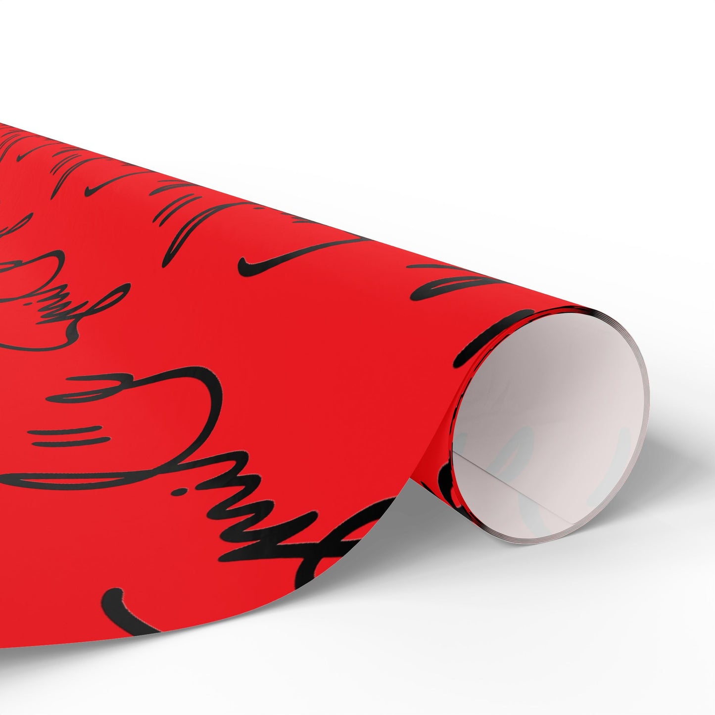 Red/Black Smile Stylish Gift Wrapping Paper for Any Occasion