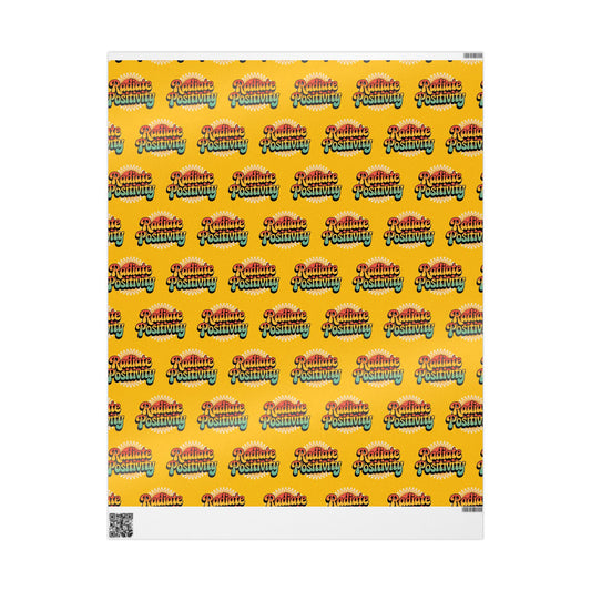Yellow Radiate Positivity Wrapping Paper for Celebrations