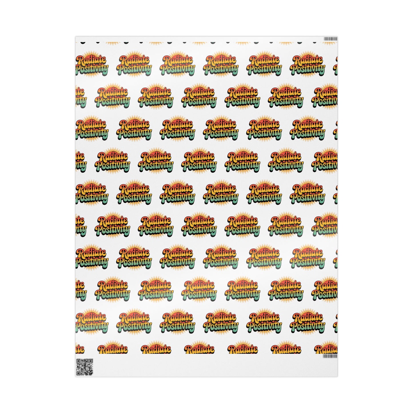 White Radiate Positivity Wrapping Paper for Celebrations