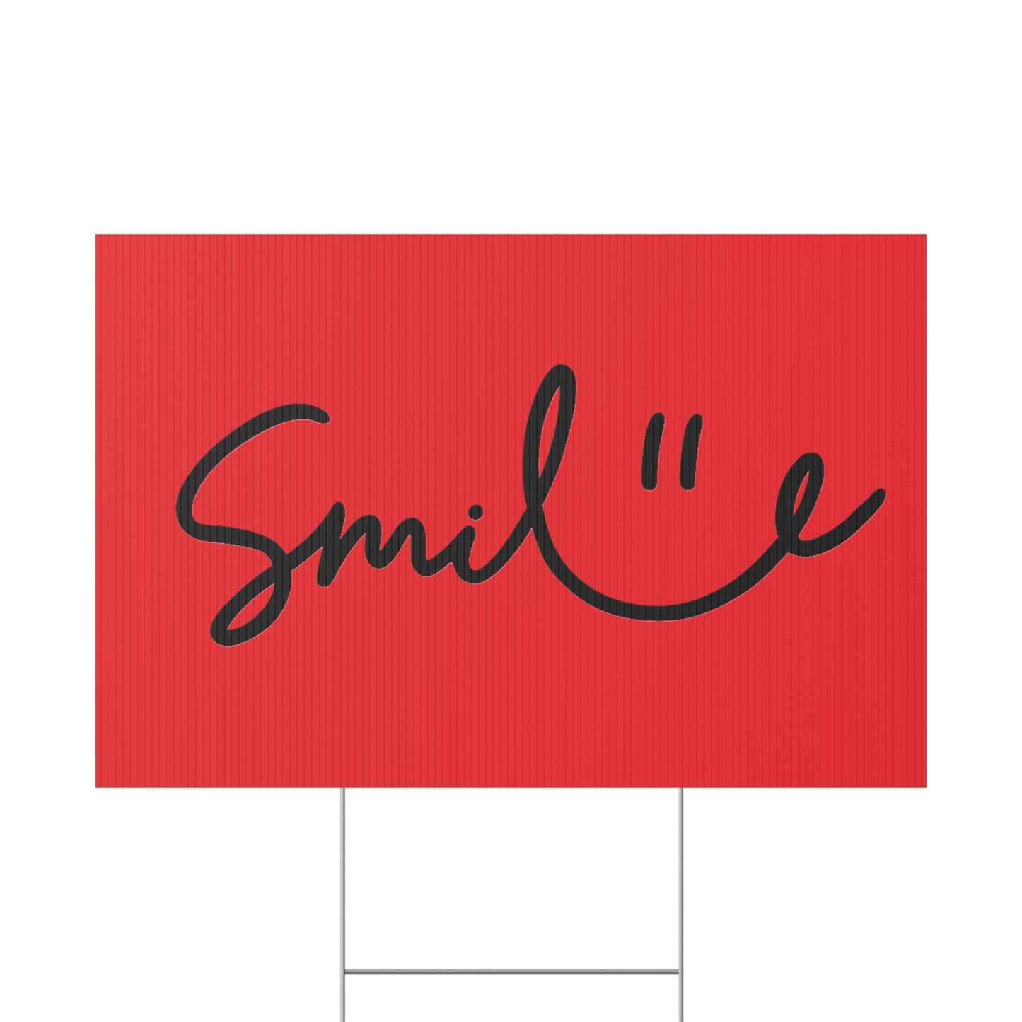 Red Smile Yard Sign