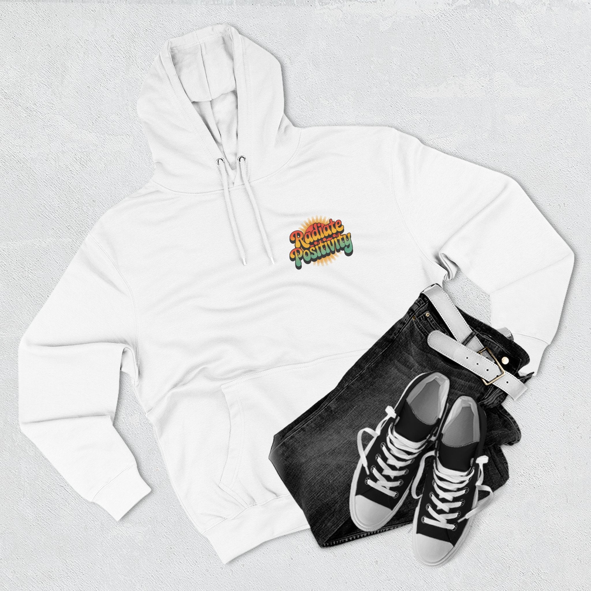 Radiate Positivity Three-Panel Fleece Hoodie