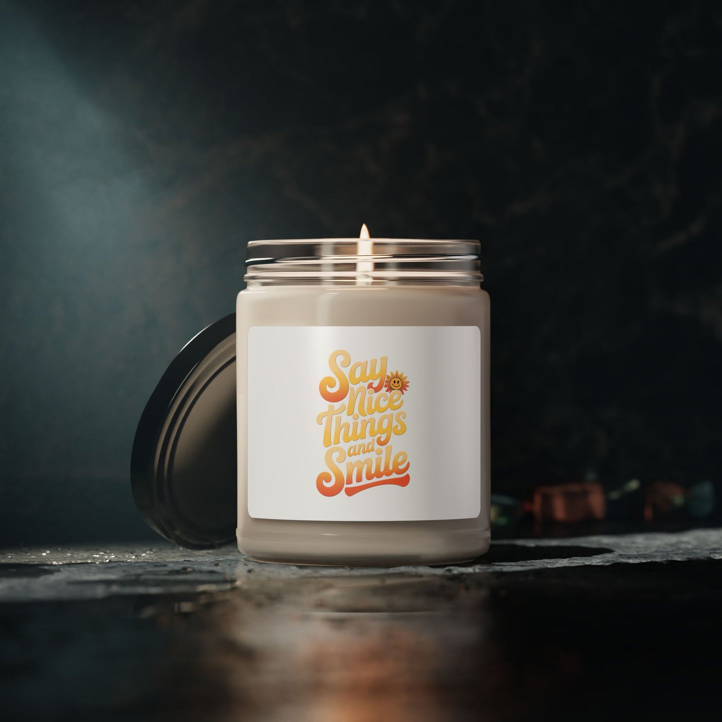 Say Nice Things and Smile Soy Candle - Uplifting Aromatherapy 9oz