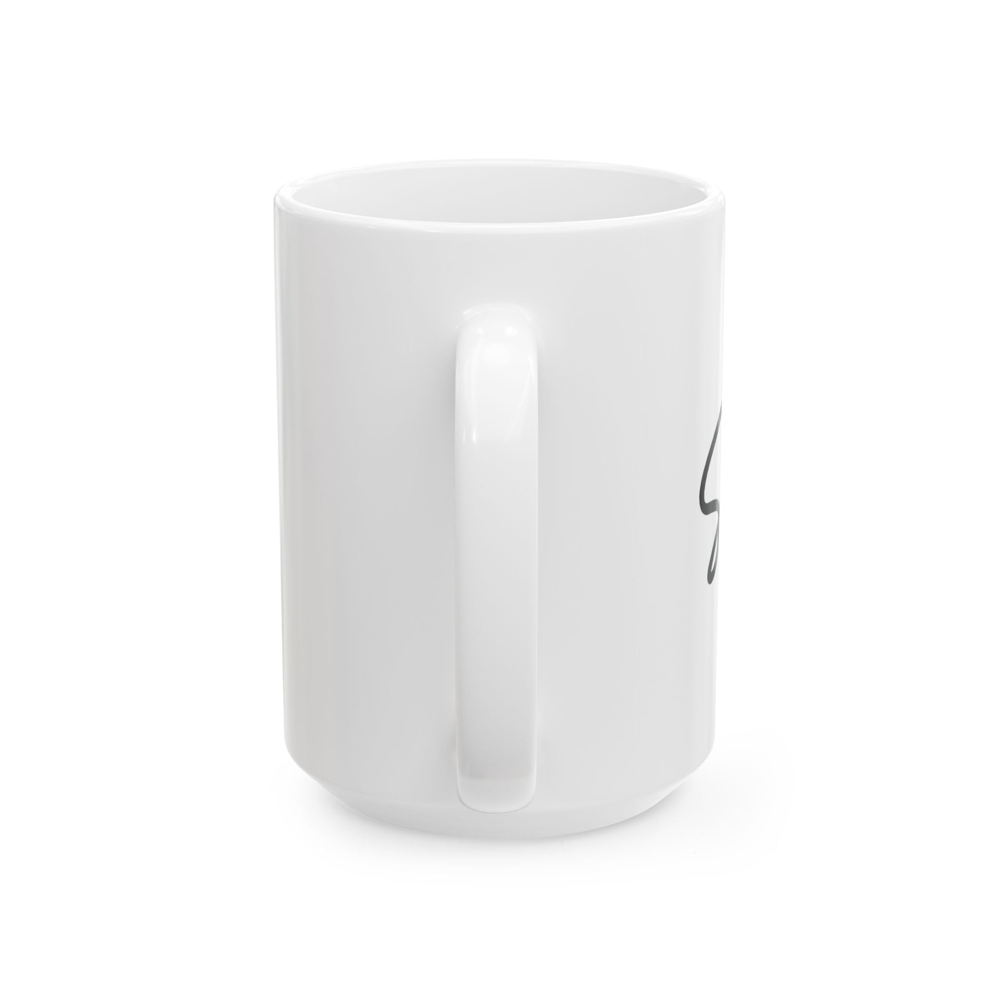 White/Black Smile Ceramic Coffee Mug - 11oz & 15oz