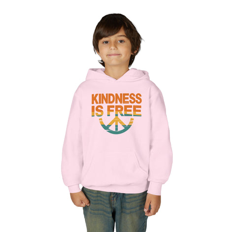Kindness Is Free Youth Hoodie - Inspirational Heavy Blend Sweatshirt