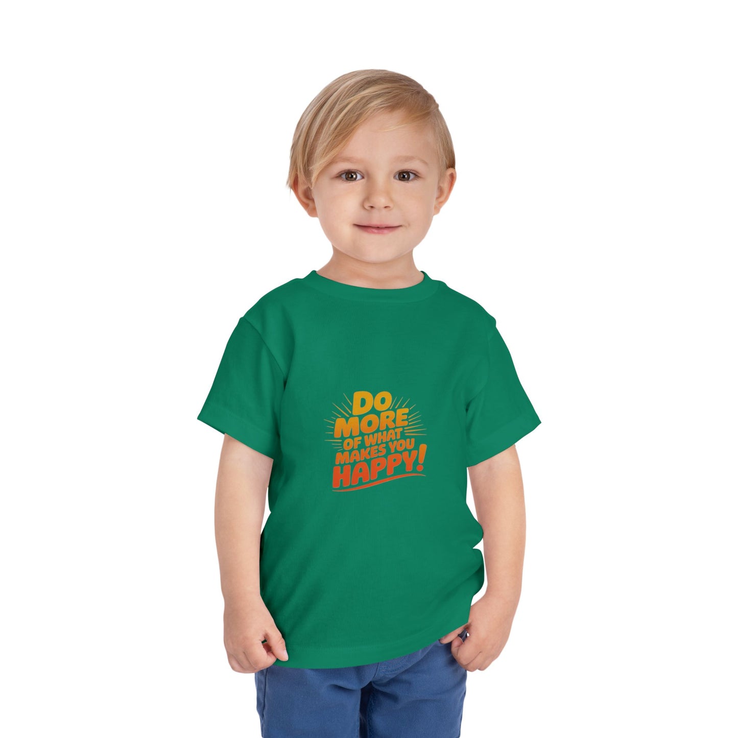 Toddler Tee — "Do More of What Makes You Happy" Retro Sunshine Kids T‑Shirt