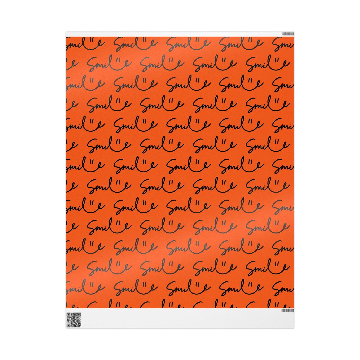 Orange/Black Smile Stylish Gift Wrapping Paper for Any Occasion