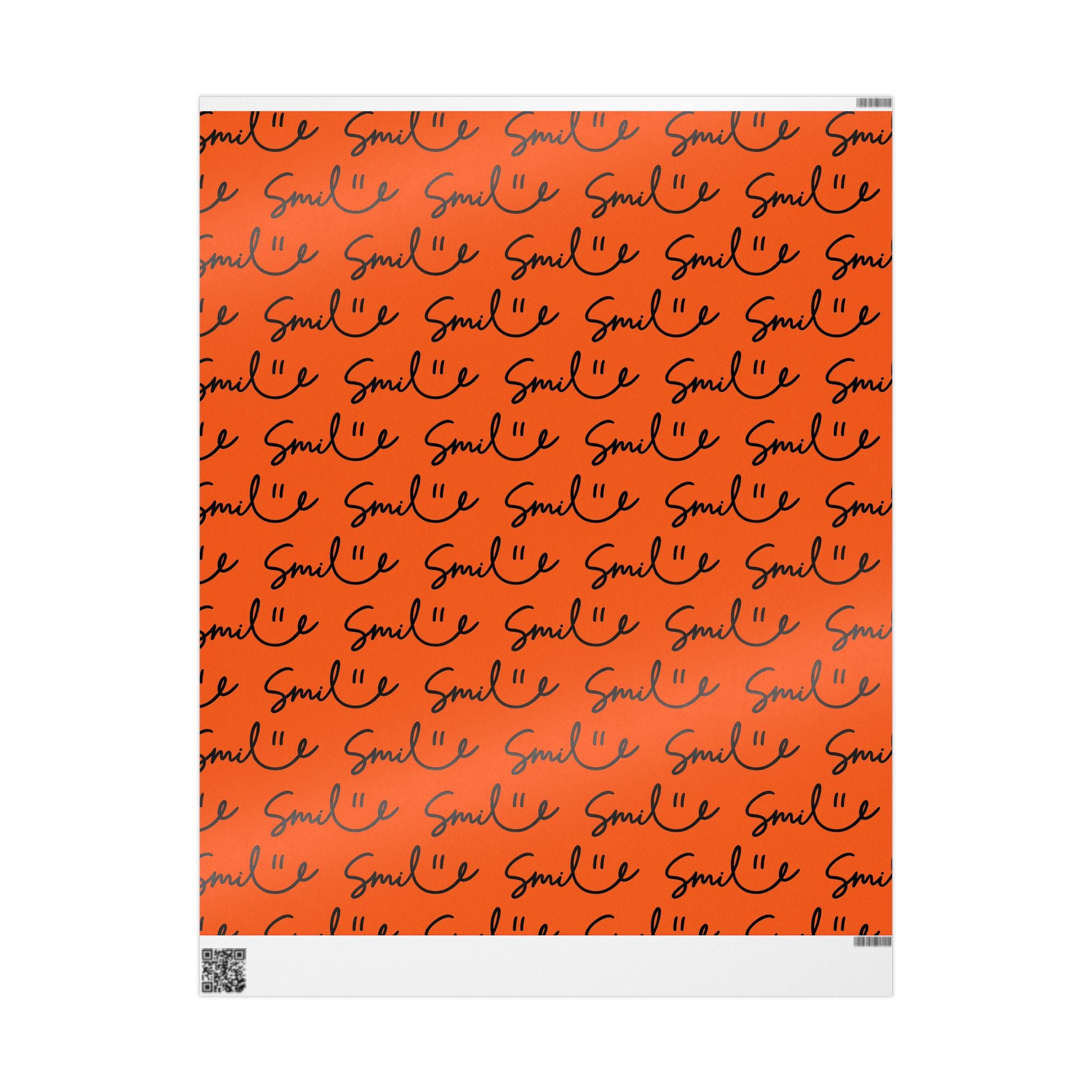 Orange/Black Smile Stylish Gift Wrapping Paper for Any Occasion