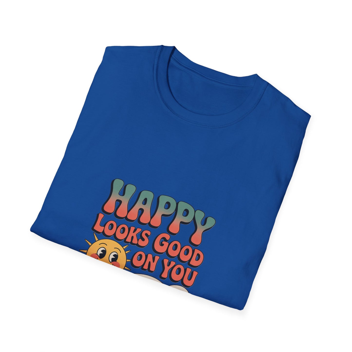 Happy Looks Good On You T-Shirt — Retro Sun Positive Graphic Tee