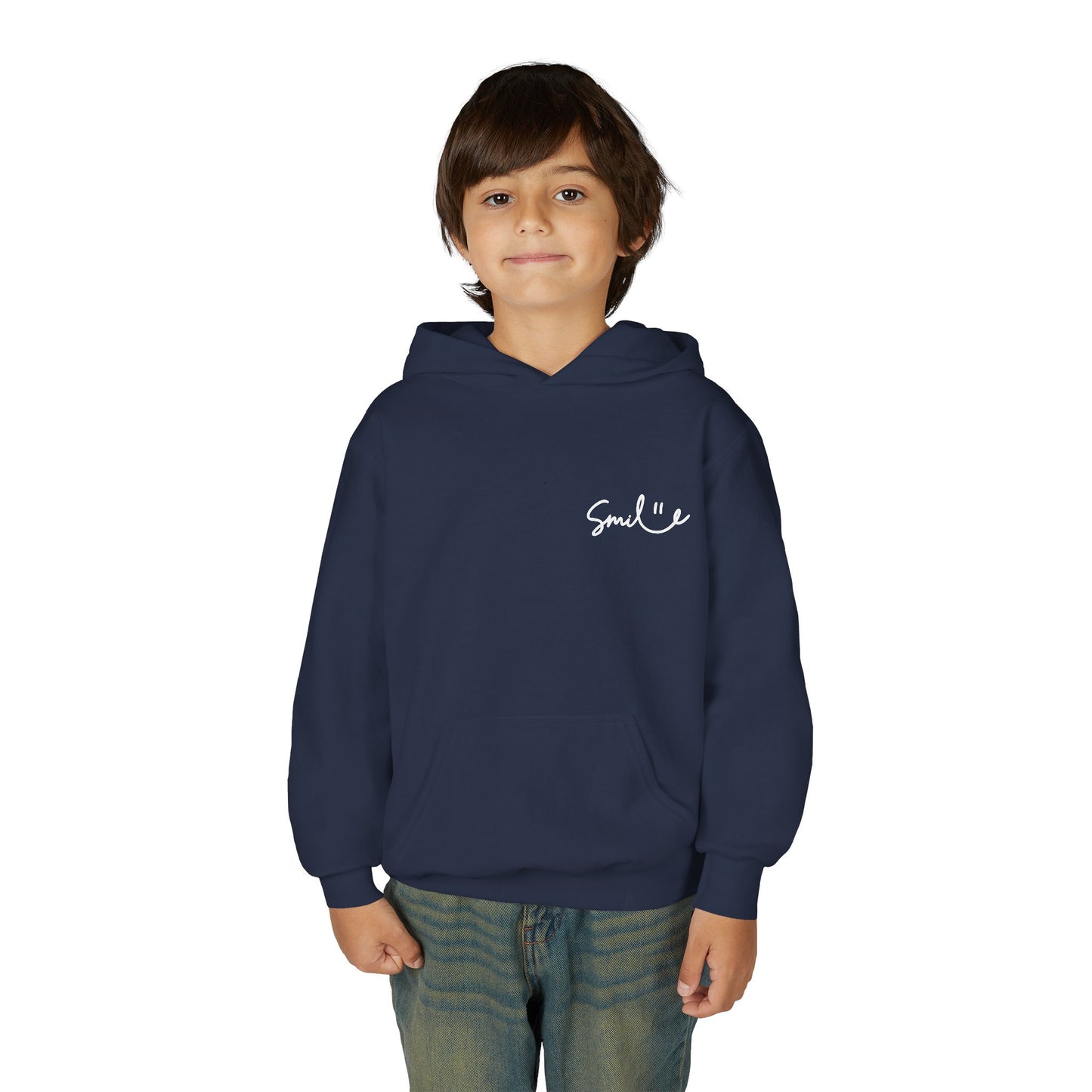 Smile Youth Hoodie - Cozy Heavy Blend Sweatshirt for Kids