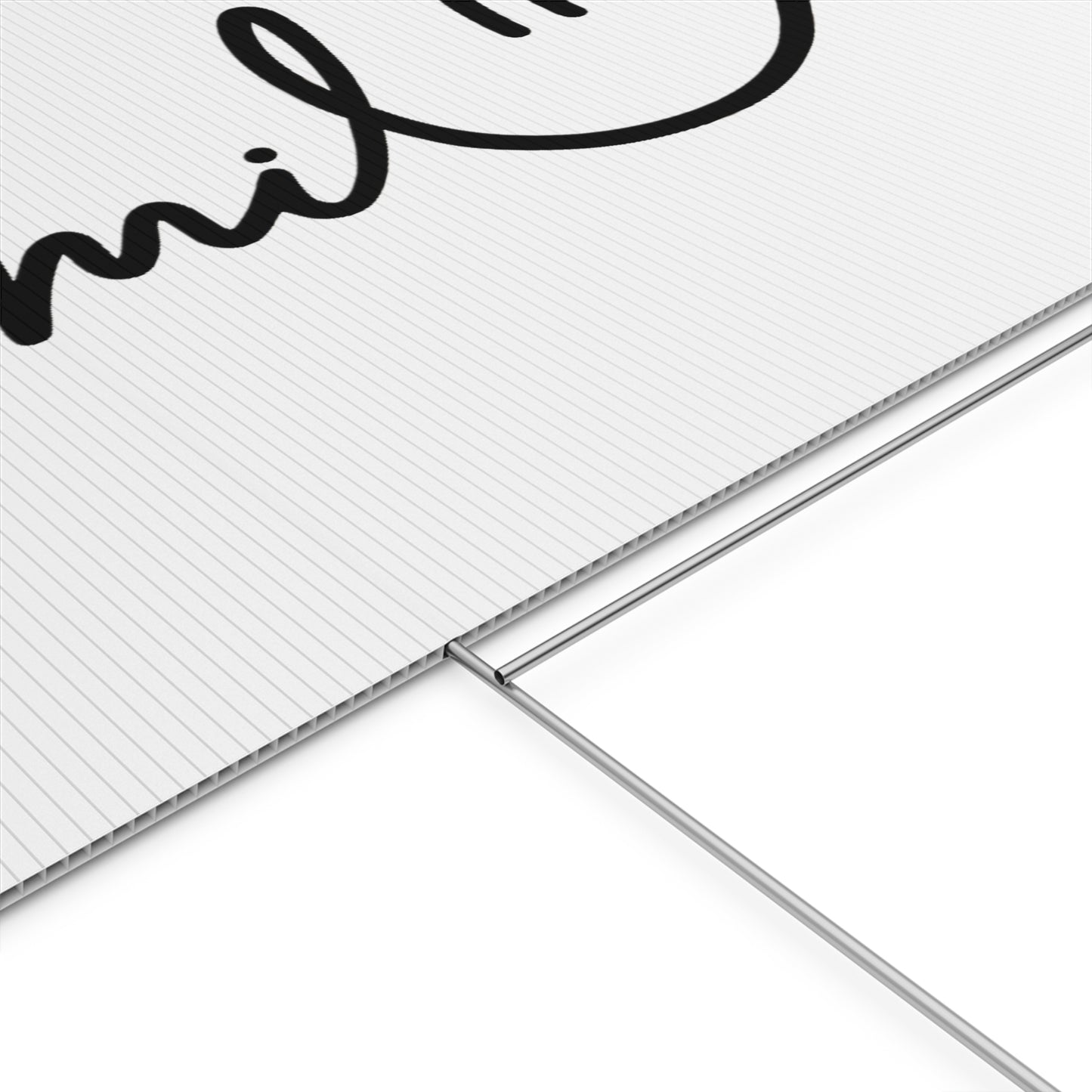 White/Black Smile Yard Sign