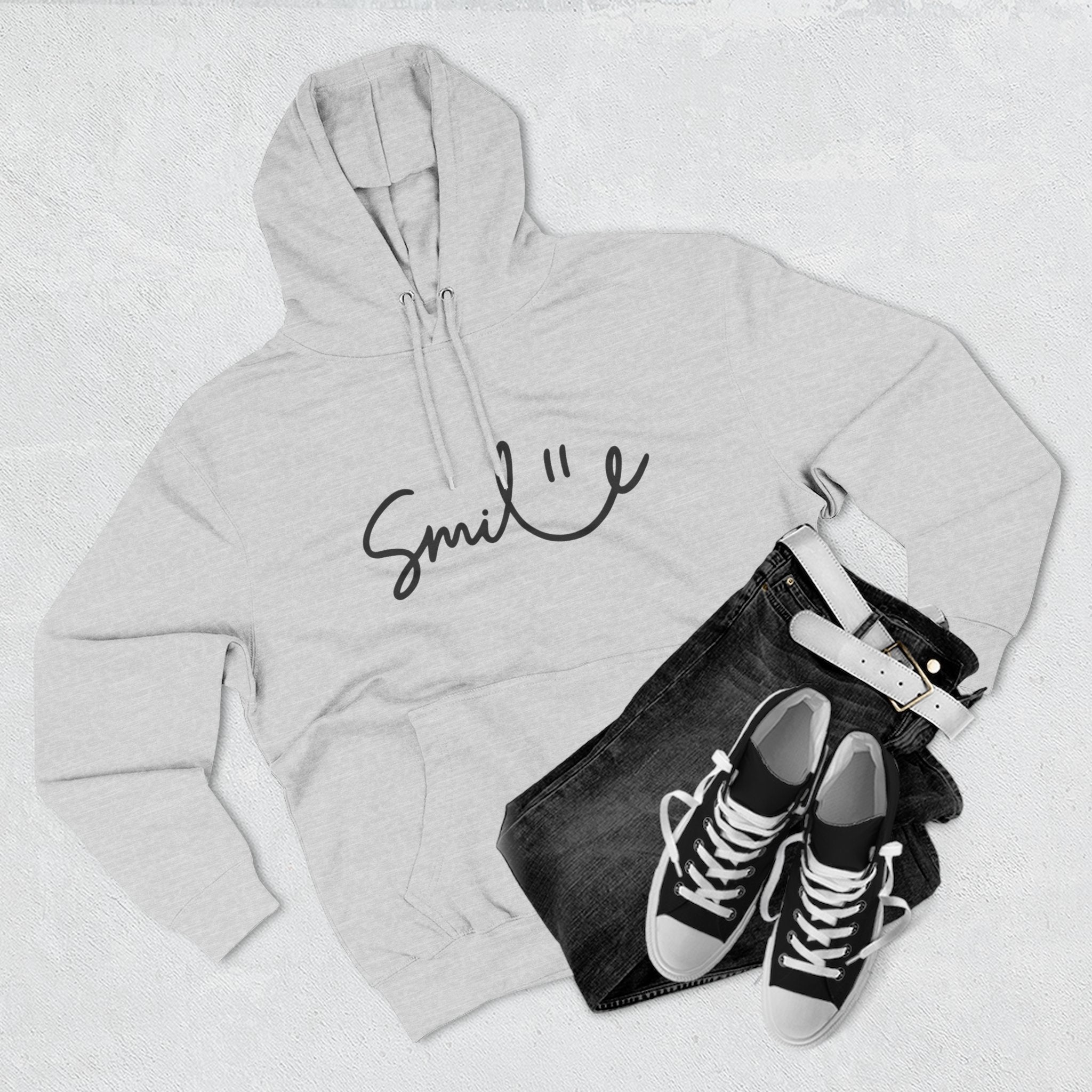 Smile Fleece Hoodie - Cozy and Stylish Pullover for Everyday Comfort