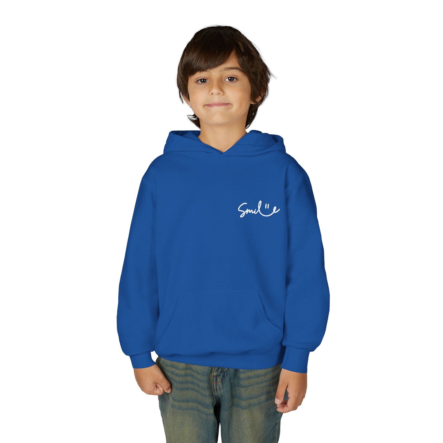 Smile Youth Hoodie - Cozy Heavy Blend Sweatshirt for Kids