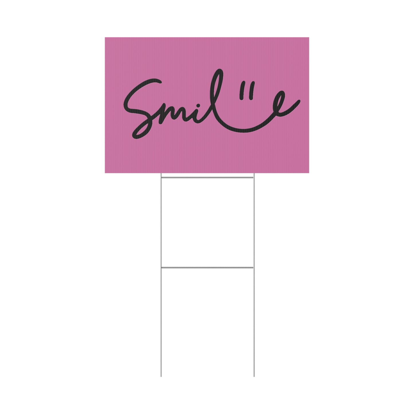Light Pink Smile Yard Sign
