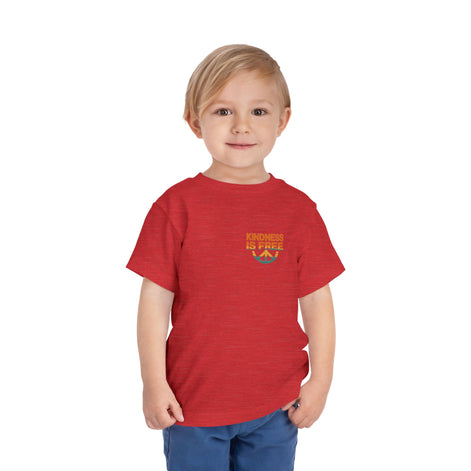 Toddler Short Sleeve Tee - Kindness Is Free Peace Design