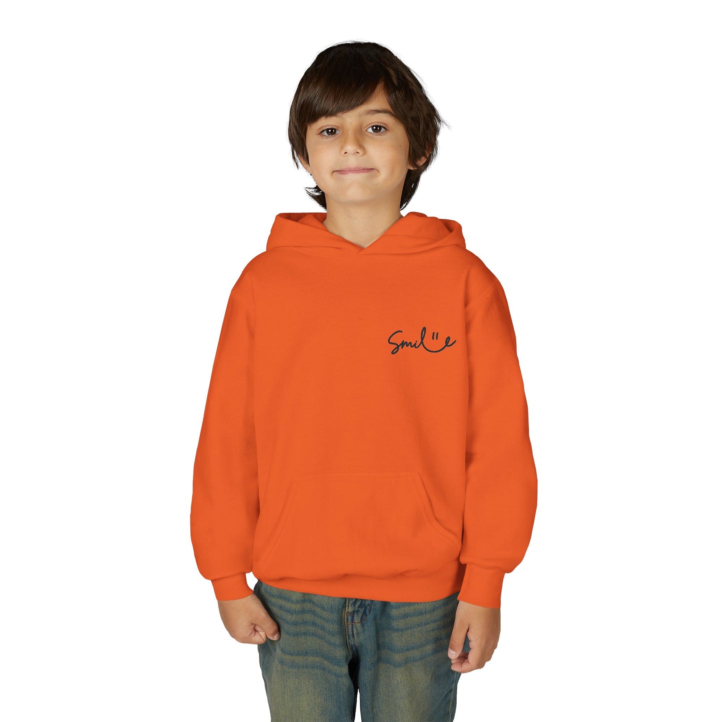 Smile Youth Hoodie - Cozy Heavy Blend Sweatshirt for Kids